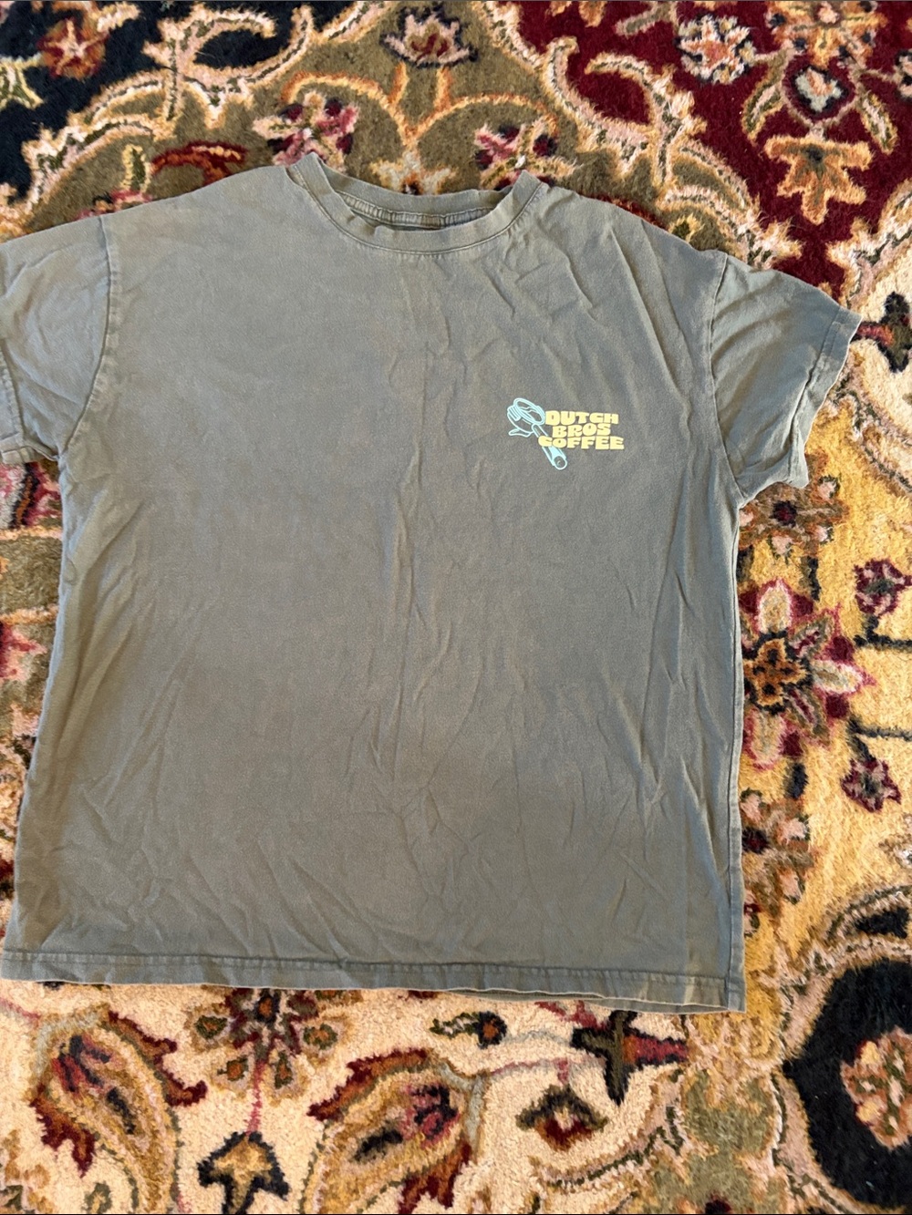 Dutch Bros Men's Dark Gray Short Sleeve Tee with Small Logo